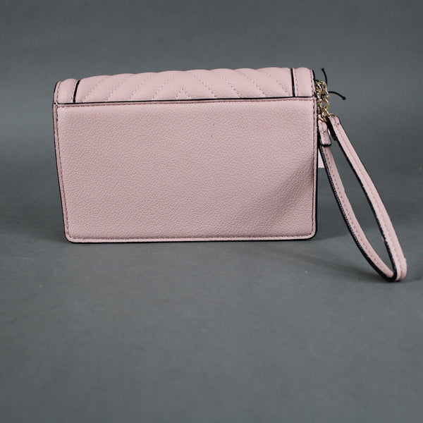 Victorias Secret NEW Pink Black 7 x 4 x 3 Faux Leather Wristlet Purse