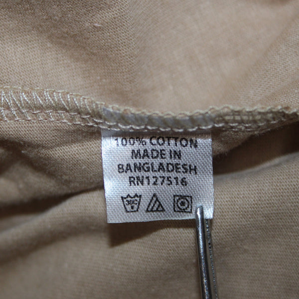 Sexy Basics Dress NEW $60 Sz XL Tan Short Sleeve Tee Shirt 100% Cotton Dress