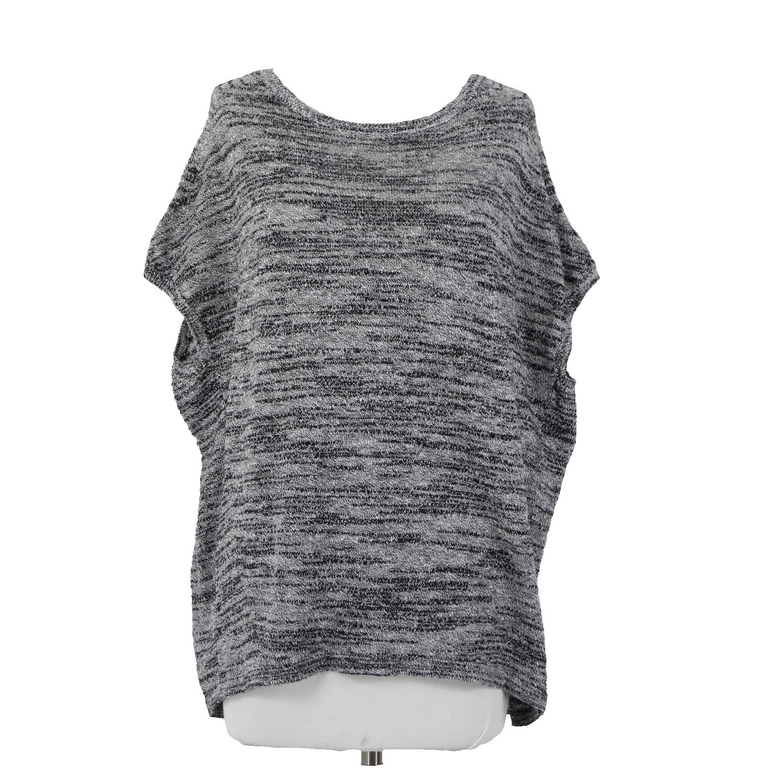 Pure Jill Top NEW $79 Sz S Black White Hi Lo Linen Cotton Top