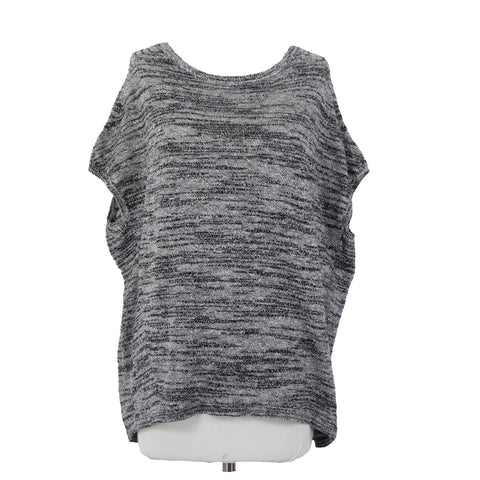 Pure Jill Top NEW $79 Sz S Black White Hi Lo Linen Cotton Top