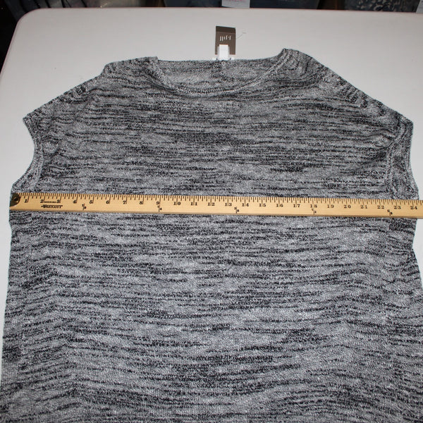 Pure Jill Top NEW $79 Sz S Black White Hi Lo Linen Cotton Top