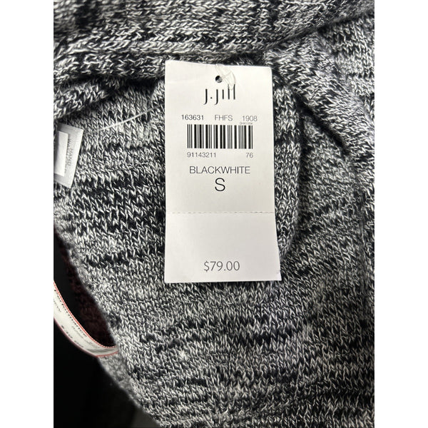 Pure Jill Top NEW $79 Sz S Black White Hi Lo Linen Cotton Top