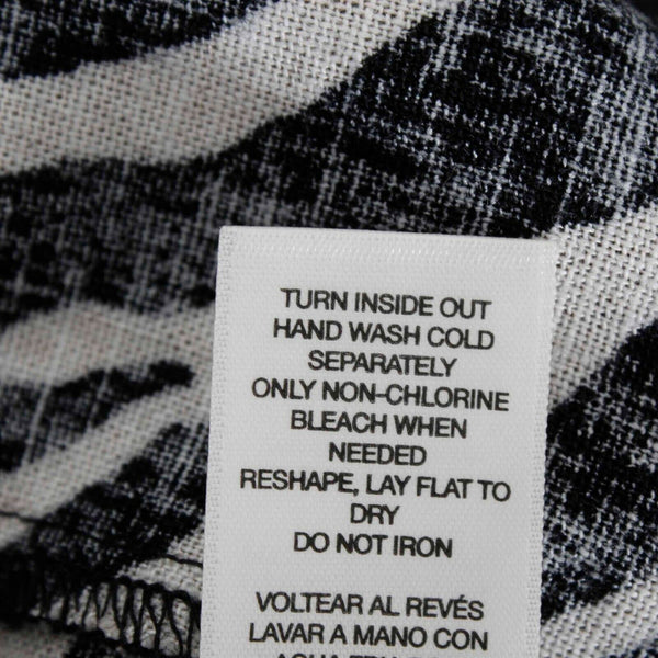Chicos NEW $99 Sz 2 Black White Zebra Print Linen Rayon Vest