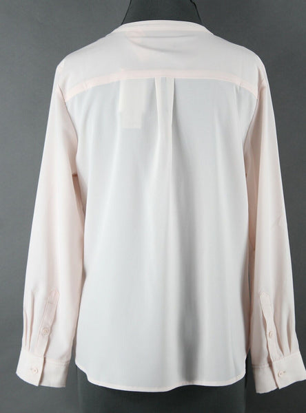 Banana Republic NEW $60 Sz MP Pink Button Front 100% Polyester Blouse Top