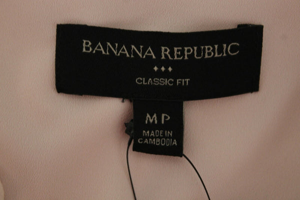 Banana Republic NEW $60 Sz MP Pink Button Front 100% Polyester Blouse Top