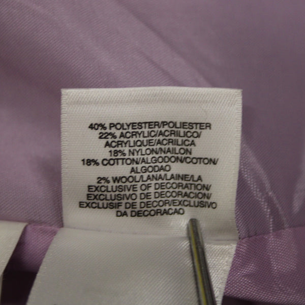 Anne Klein Sz 8 White Blue Pink Multi Color Poly Acrylic Tweed Blazer Jacket
