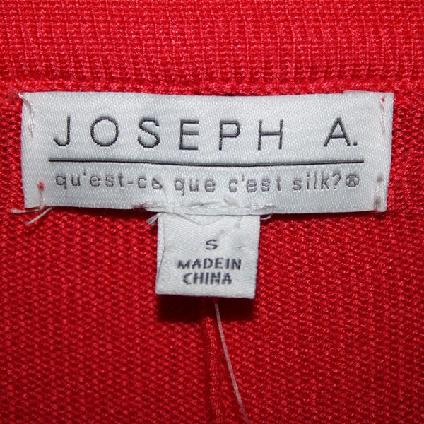 Joseph A NEW $68 Sz S Strawberry Pink Button Up Sheer Eyelet 100% Rayon Cardigan