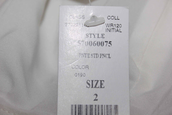 White House Black NEW $148 Sz 2 Cream Gold Stud Pencil Rayon Blend Skirt