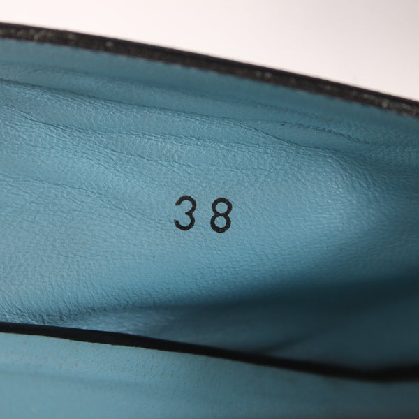 Thierry Rabotin Wedge Heels Alana Sz 38 Black Patent Leather 3.5" Wedge Heel