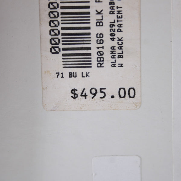 Thierry Rabotin Wedge Heels Alana Sz 38 Black Patent Leather 3.5" Wedge Heel