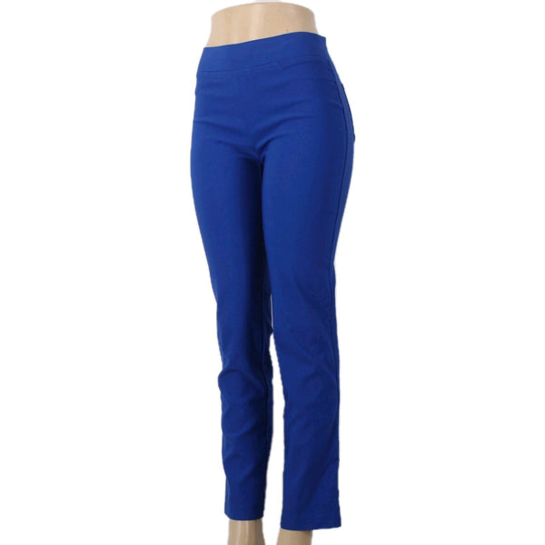 Joseph Ribkoff Pant Sz 6 x 29 Blue Pull On Elastic Waist Straight Leg Ankle Pant