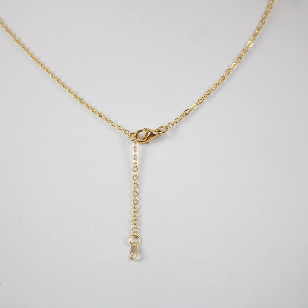 BROOKE NEW Name Goldtone Rhinestone Accent 14.5" w 4.5" Multi Ring Ext Necklace