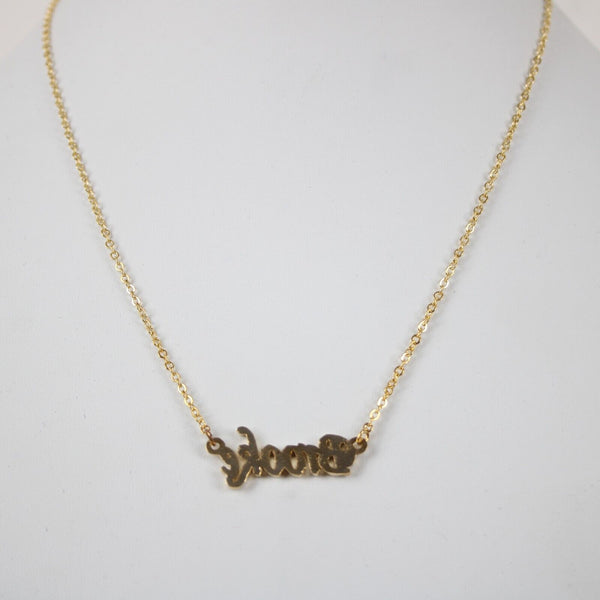 BROOKE NEW Name Goldtone Rhinestone Accent 14.5" w 4.5" Multi Ring Ext Necklace