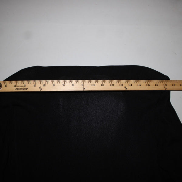 Misook Sz L Black Side Slits Pockets Rayon Acrylic Polyester Wrap