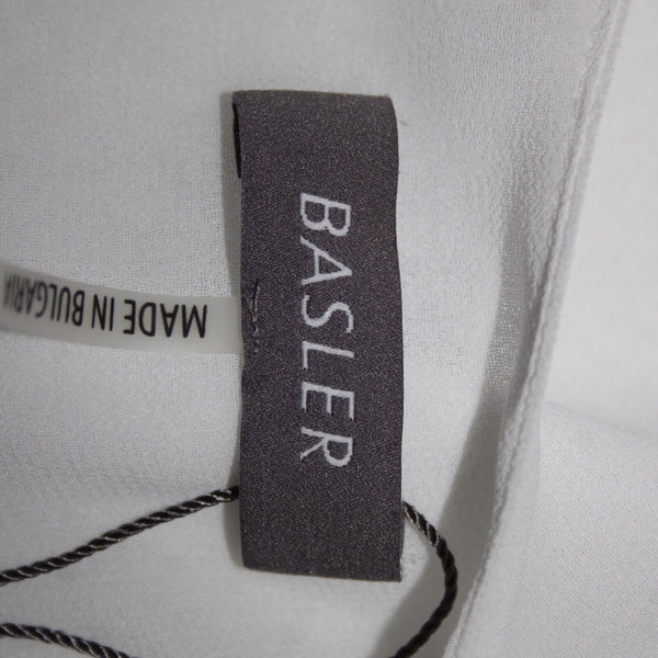Blaser NEW $275 Everglades Blusen Sz 48 White Sheer Layered 100% Poly Top