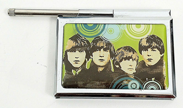 The Beatles 3.5 x 2.5 Silver Green Multi Photo Notepad with Pen