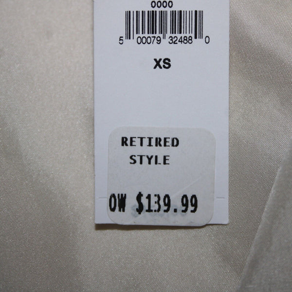 Banana Republic NEW $140 Sz XS Cream White Collared Buttons 100% Silk Top