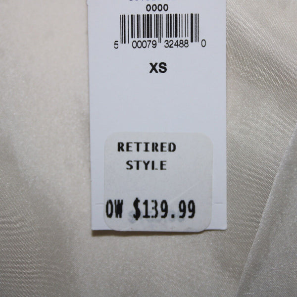 Banana Republic NEW $140 Sz XS Cream White Collared Buttons 100% Silk Top