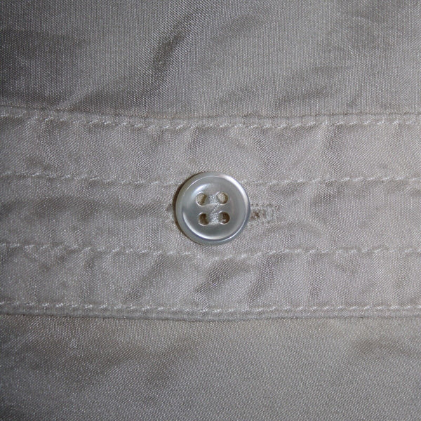 Banana Republic NEW $140 Sz XS Cream White Collared Buttons 100% Silk Top