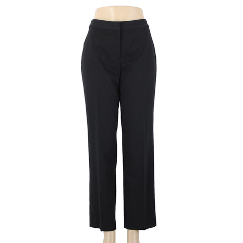 Talbots NEW $119 Sz 8 x 30 Black Lined Textured Cotton Viscose Pant