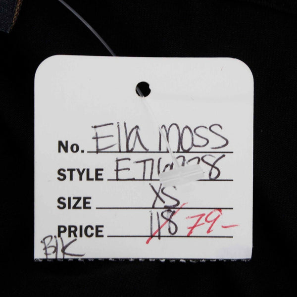 Ella Moss NEW $79 Sz XS Black Modal Spandex Silk Metallic Knit Top