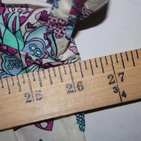 Talbots NEW $60 Sz 3X White Purple Multi Color Floral Button 100% Cotton Top