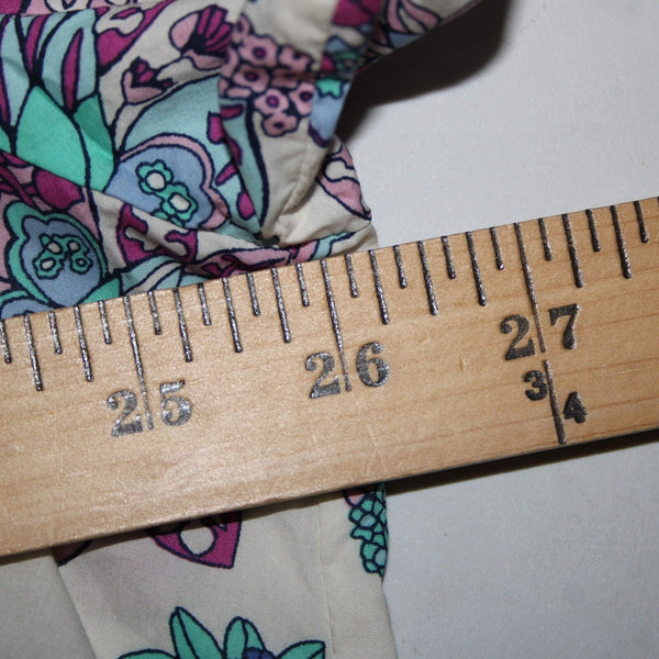 Talbots NEW $60 Sz 3X White Purple Multi Color Floral Button 100% Cotton Top