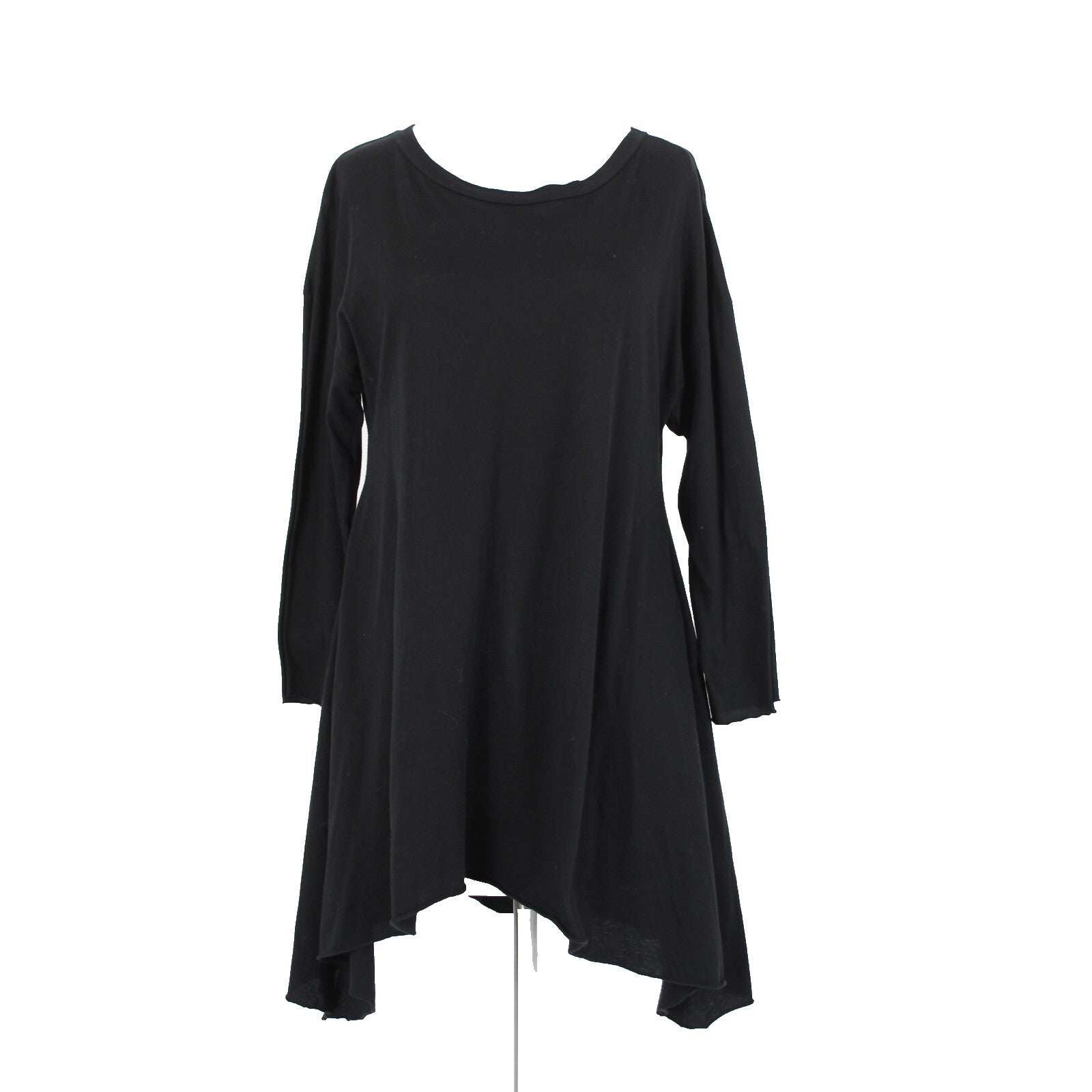 Mark And Estel Sz L Black Asymmetrical Bohemian 100% Cotton Top