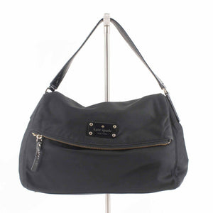 Kate Spade 14 X 9 X 4 Black Gold Inner Pockets Nylon Polyester Shoulder Purse