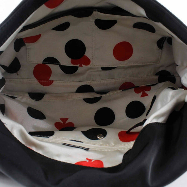 Kate Spade 14 X 9 X 4 Black Gold Inner Pockets Nylon Polyester Shoulder Purse