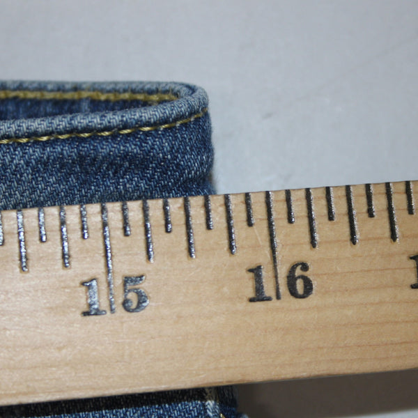 Pilcro Jeans Sz 26 x 30 Blue Denim Roll Up Ankle Pockets Cotton Elastane Jeans