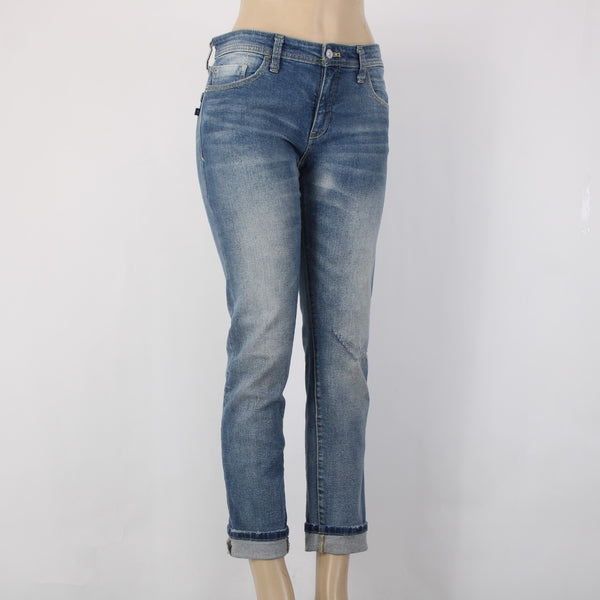 Pilcro Jeans Sz 26 x 30 Blue Denim Roll Up Ankle Pockets Cotton Elastane Jeans