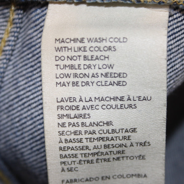 Pilcro Jeans Sz 26 x 30 Blue Denim Roll Up Ankle Pockets Cotton Elastane Jeans