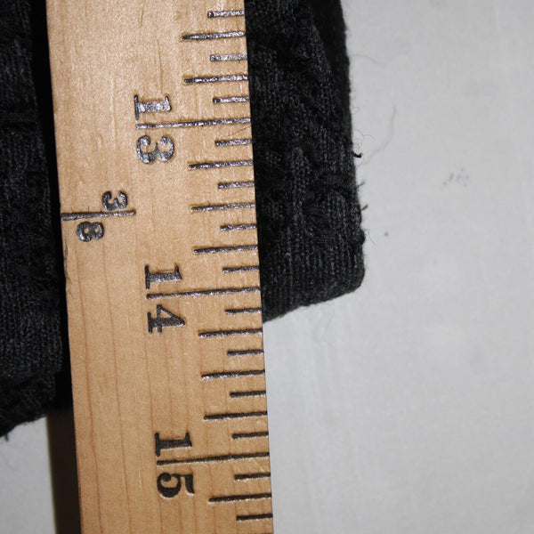 Ann Taylor Sz 6 Black Gray Patterned Inverted Pleat Wool Cotton Nylon Skirt