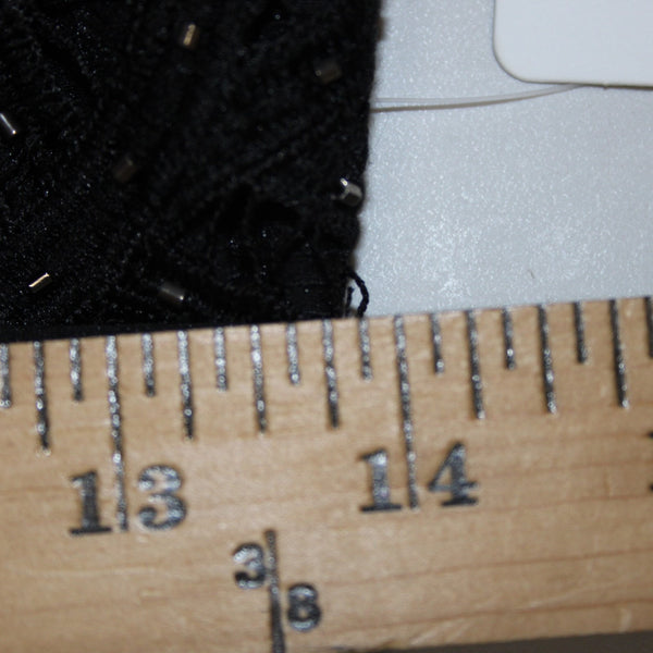 Free People Dress NEW Sz 4 Black Beaded V Neck Lined Cotton Polyester Dress