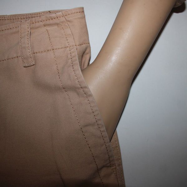 Talbots NEW $90 Sz 2 x 26 Tan Pockets Cotton Spandex Capri Pant