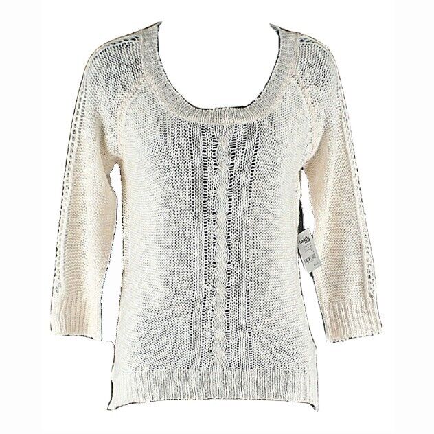 Charlotte Russe NEW $25 Sz S Peach Cotton Acrylic Hi Lo Pullover Sweater