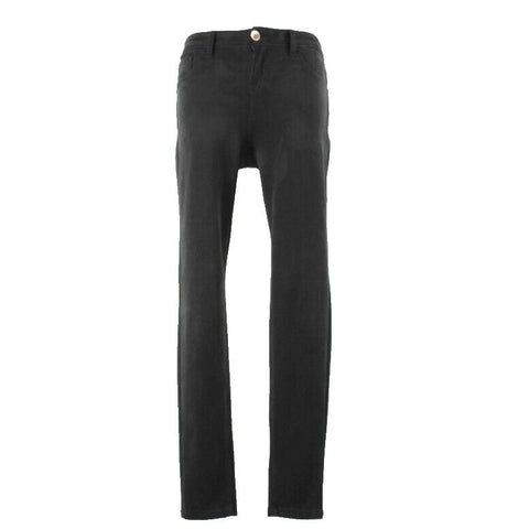 Kensie 28 x 31" Black Vegan Suede Poly Spandex Ankle Biter Skinny Jeans