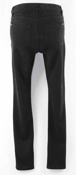 Kensie 28 x 31" Black Vegan Suede Poly Spandex Ankle Biter Skinny Jeans