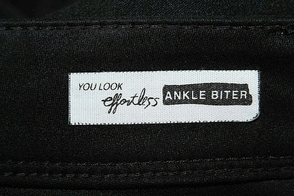 Kensie 28 x 31" Black Vegan Suede Poly Spandex Ankle Biter Skinny Jeans