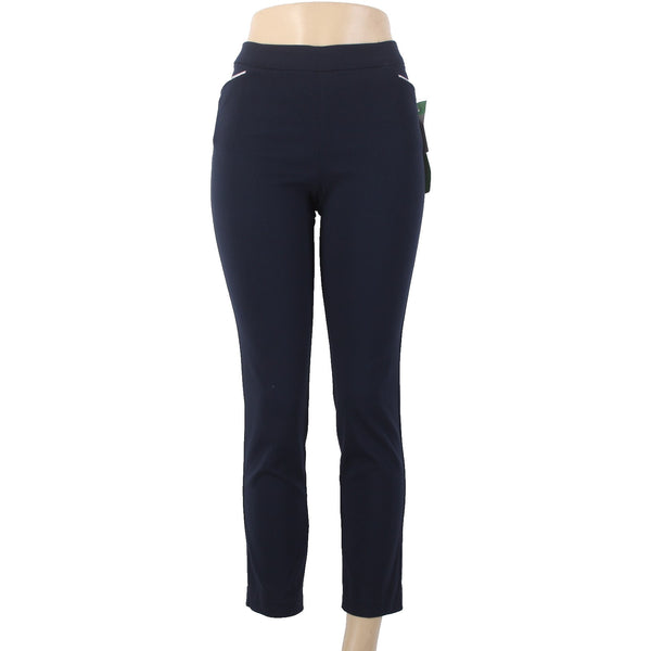 89th Madison Pant NEW $48 Sz PM x 27 Vagabond Navy Blue Ankle Rayon