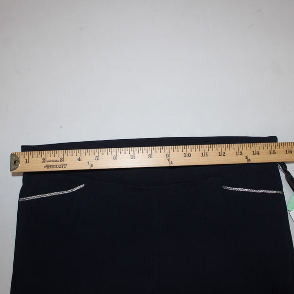 89th Madison Pant NEW $48 Sz PM x 27 Vagabond Navy Blue Ankle Rayon