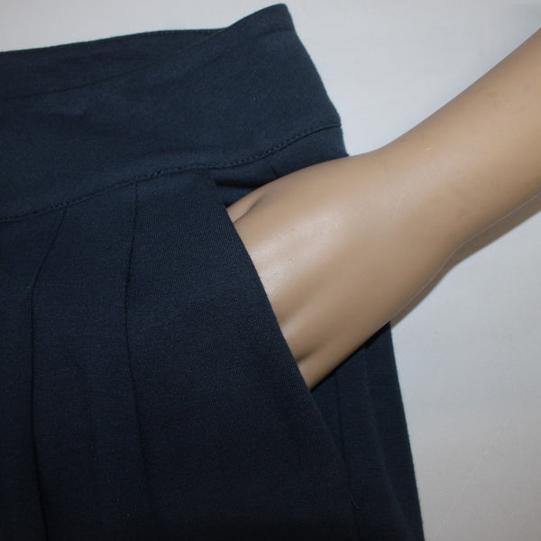 Giuliana Pant Off Air Sz 12 x 30 Blue Pleated Stretch Pockets Cotton Poly Pant