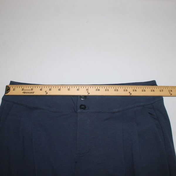 Giuliana Pant Off Air Sz 12 x 30 Blue Pleated Stretch Pockets Cotton Poly Pant
