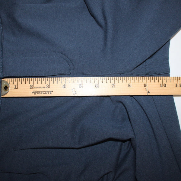 Giuliana Pant Off Air Sz 12 x 30 Blue Pleated Stretch Pockets Cotton Poly Pant