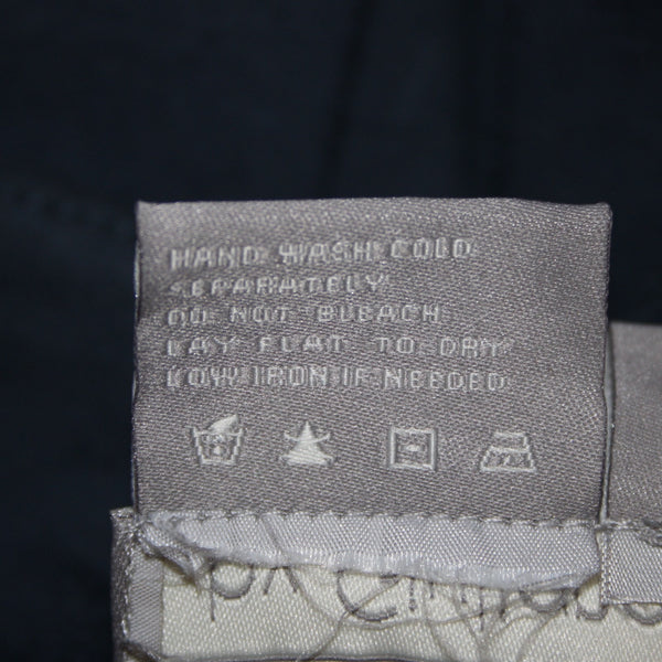 Giuliana Pant Off Air Sz 12 x 30 Blue Pleated Stretch Pockets Cotton Poly Pant