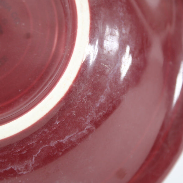 Fiesta Homer Laughun China Burgundy  Lead Free 5" AS IS  Soup Bowl