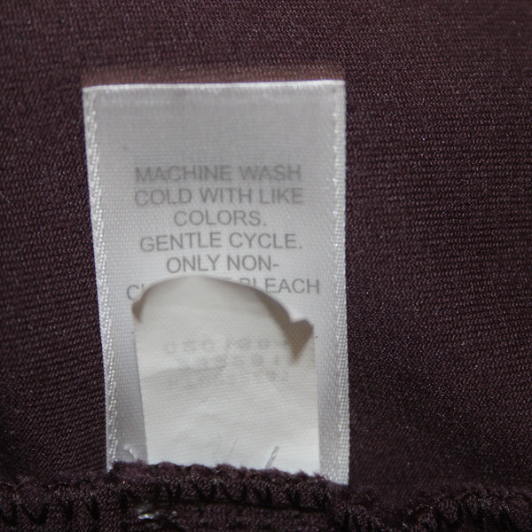 Pure Jill Sweater Sz M Purple Collared Velour Long Sleeve Poly Spandex Sweater