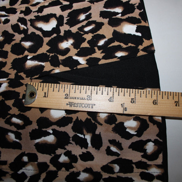 White House Blk Sz 4 Brown Black White Animal Print Polyester Lined Pencil Skirt