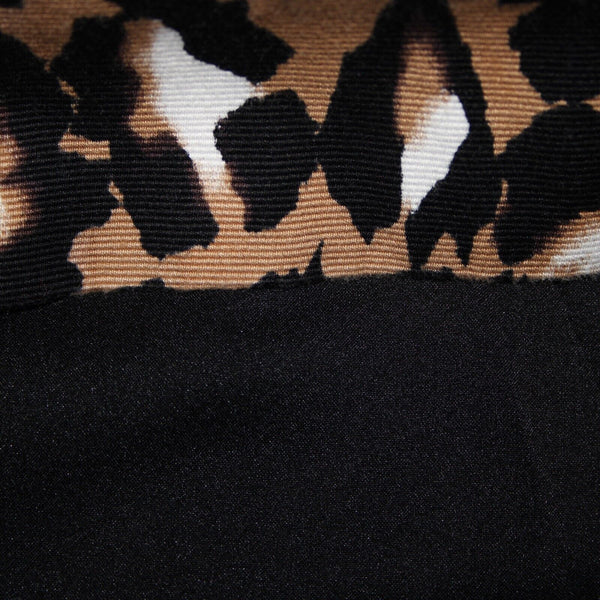 White House Blk Sz 4 Brown Black White Animal Print Polyester Lined Pencil Skirt